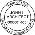 Utah  Landscape Architect Seal